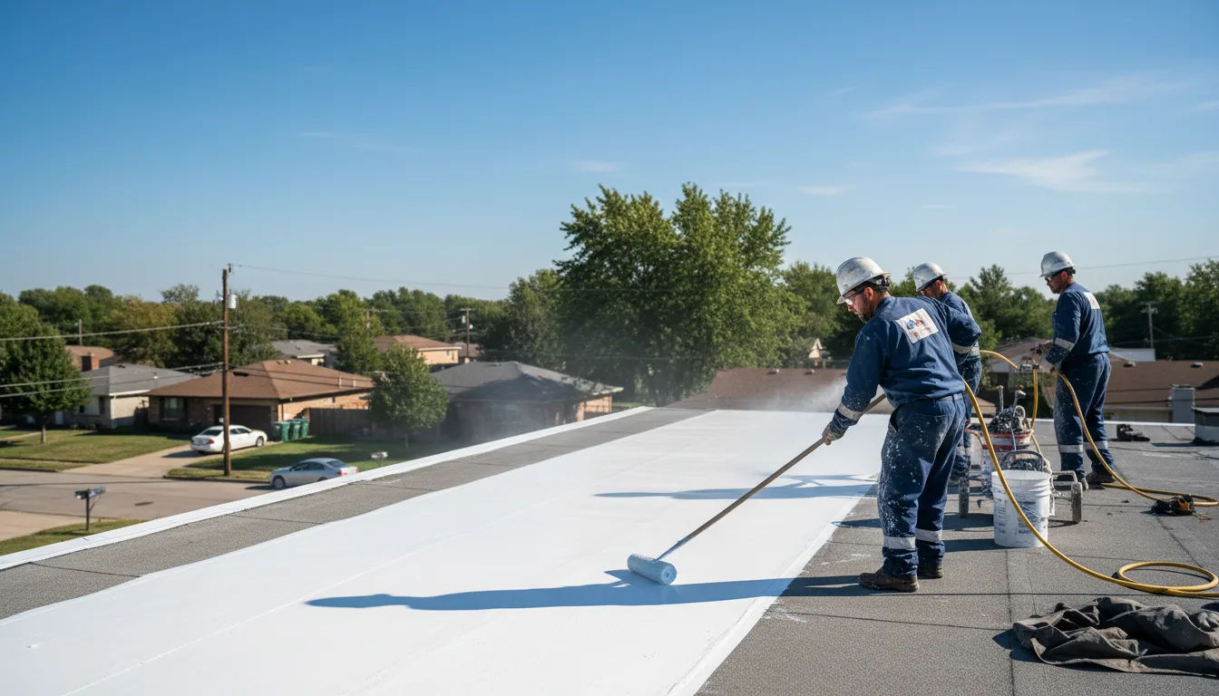 Commercial roof coating in Peggy, TX near me